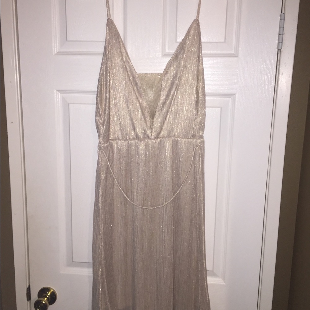 Cream shimmer dress